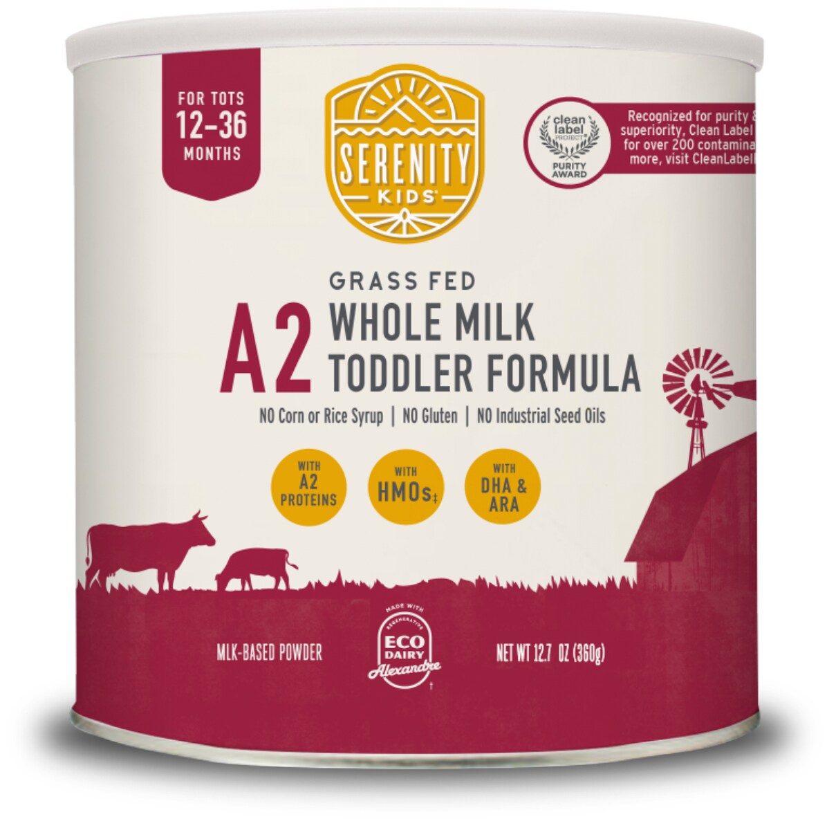 Serenity Kids A2 Grass Fed Whole Milk Toddler Formula
