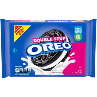 Nabisco Oreo Double Stuf Chocolate Sandwich Cookies, Family Size