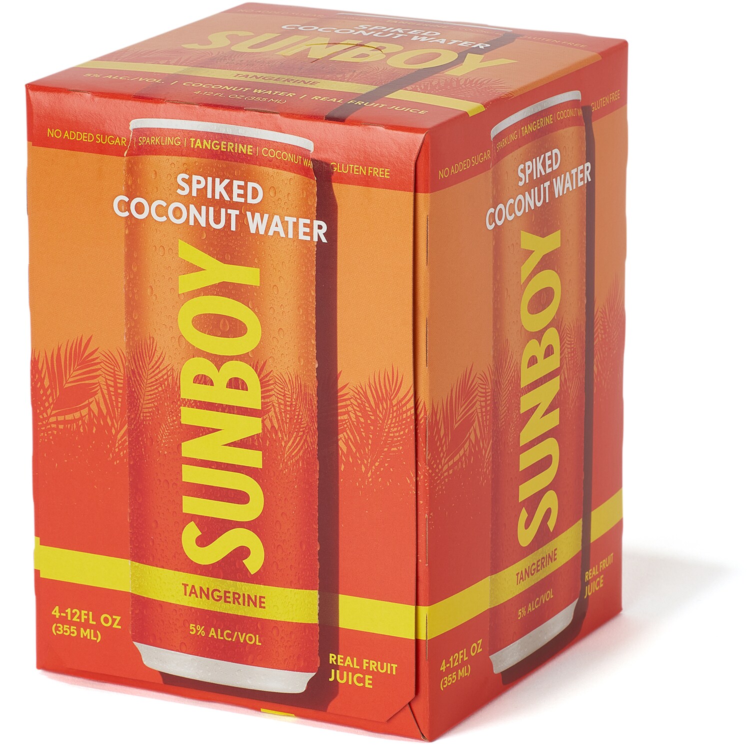 SUNBOY Spiked Sparkling Coconut Water, Tangerine, Cans