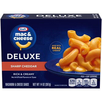 Kraft Deluxe Macaroni and Cheese Dinner, Sharp Cheddar