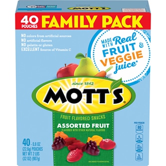 Mott's Assorted Fruit Snacks, Family Pack