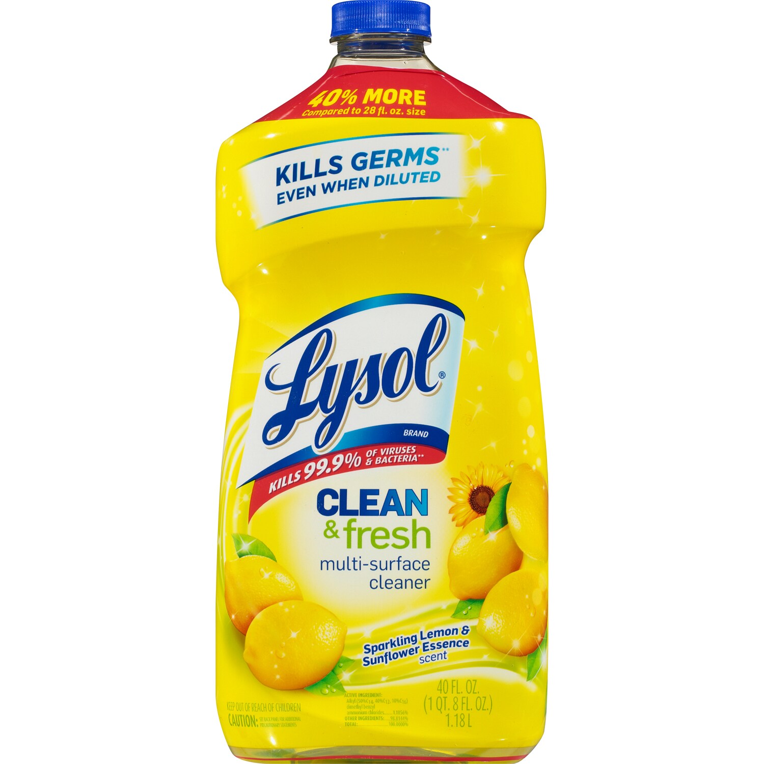 Lysol Clean & Fresh Multi-Surface Cleaner, Sparkling Lemon & Sunflower Essence