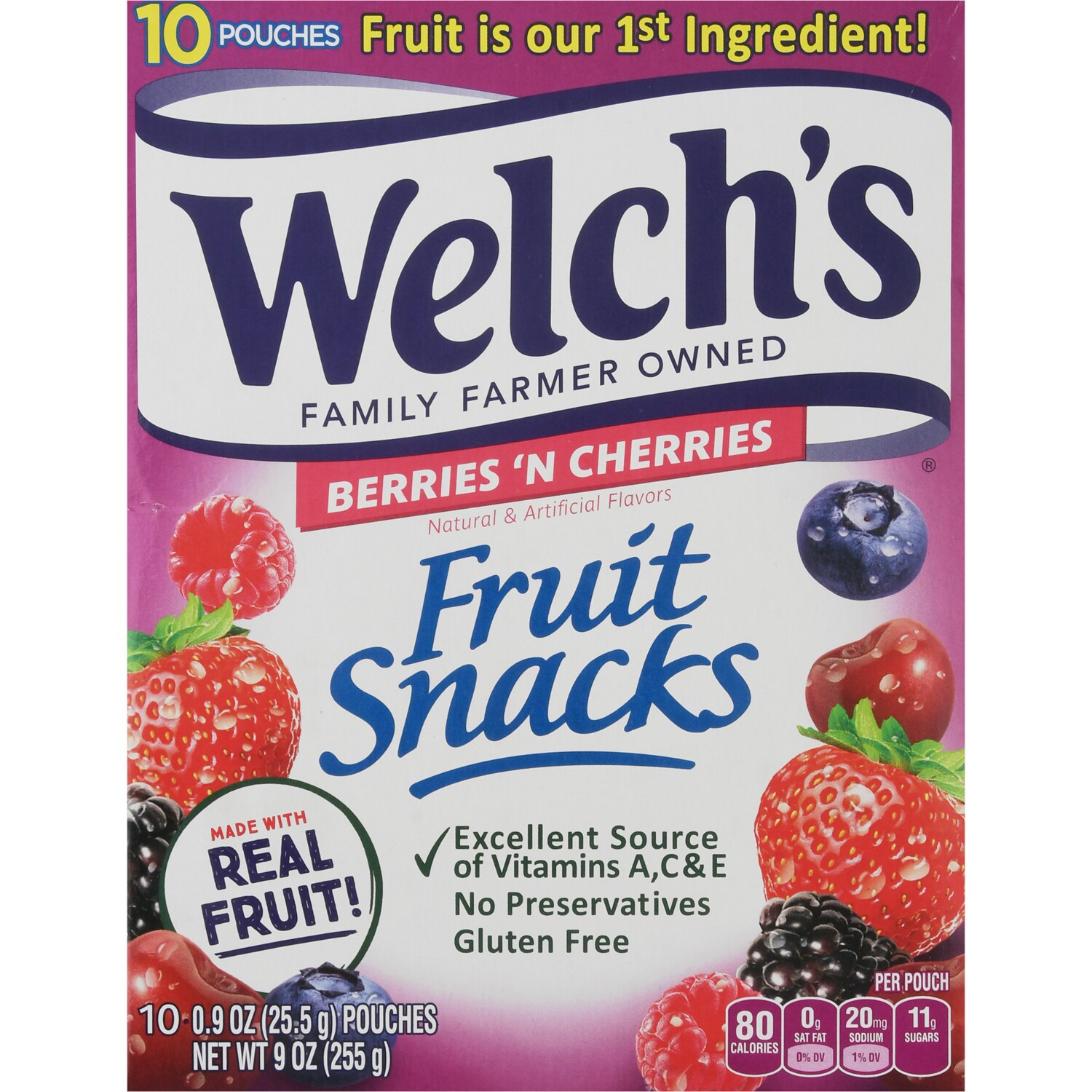 Welch's Fruit Snacks, Berries 'N Cherries
