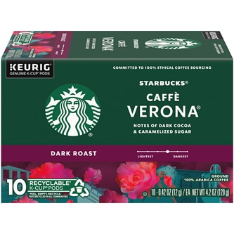 Starbucks Caffè Verona Dark Roast Coffee, K-Cups