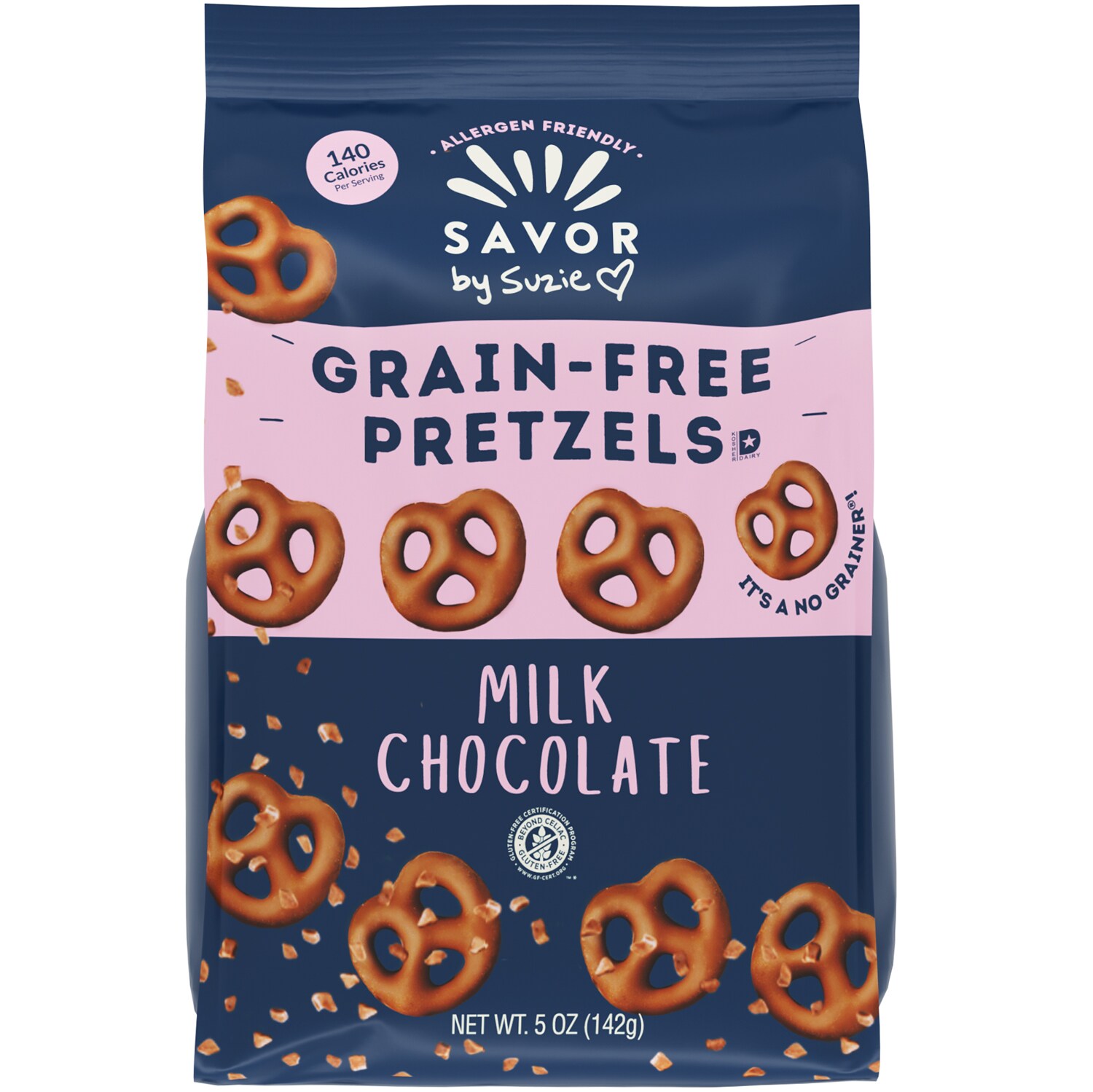 Savor by Suzie Grain Free Pretzels, Milk Chocolate