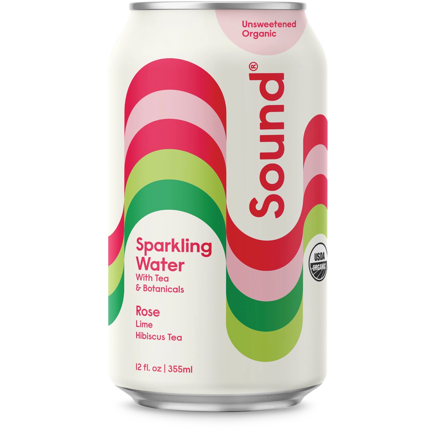 Sound Sparkling Water, Rose with Lime & Hibiscus Tea, Can