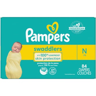 Pampers Swaddlers Diapers Newborn, Up to 10lb