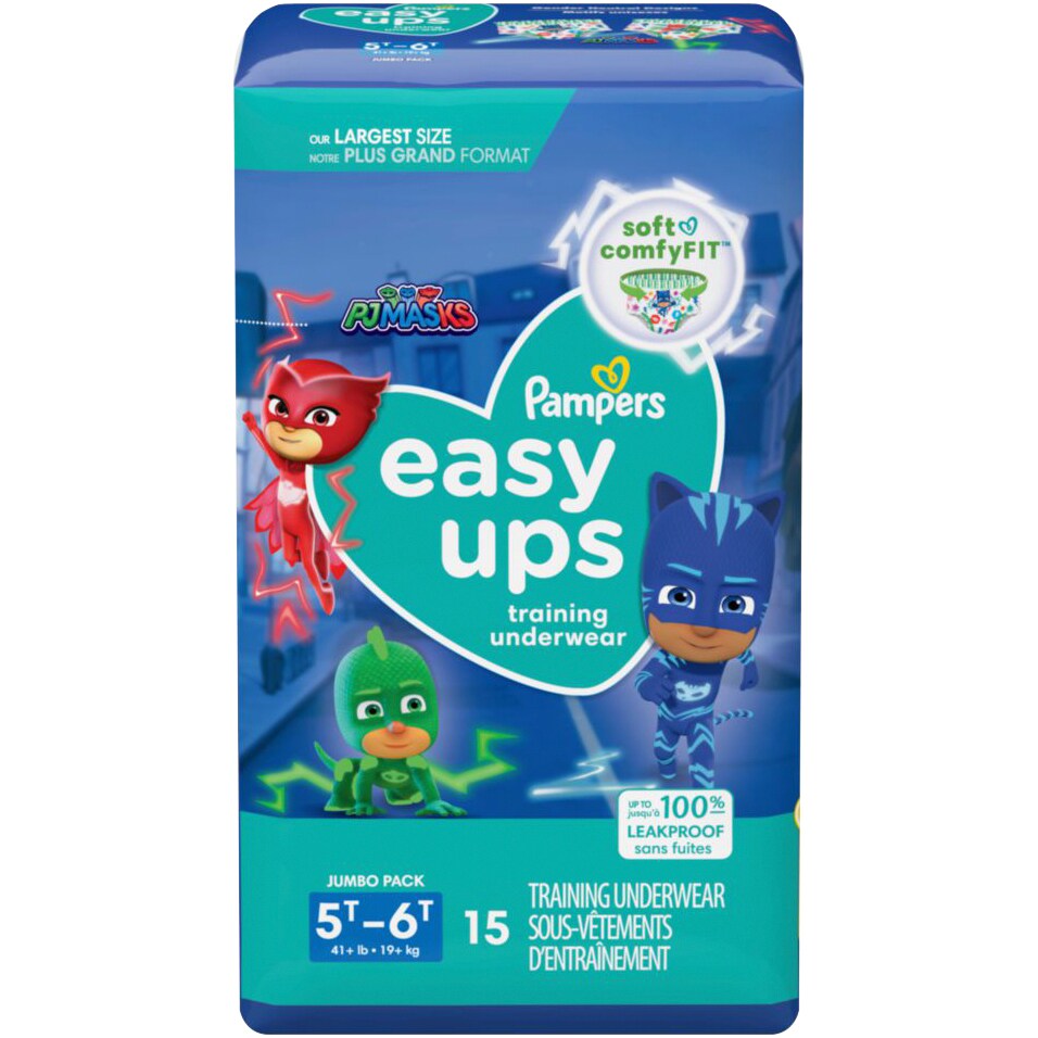 Pampers Easy Ups Training Underwear, Size 5T-6T, Boys