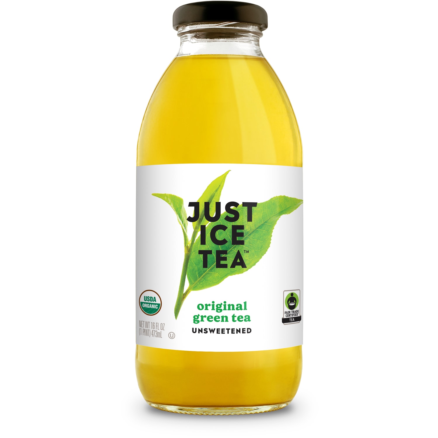 Just Ice Tea Original Green Tea, Unsweetened, Glass Bottle