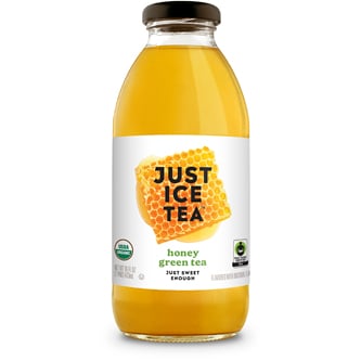 Just Ice Tea Honey Green Tea, Glass Bottle