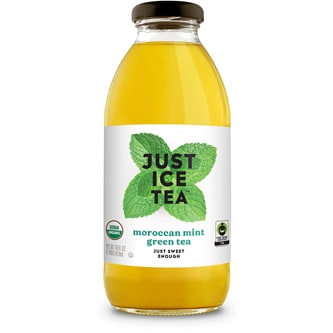 Just Ice Tea Moroccan Mint Green Tea, Glass Bottle