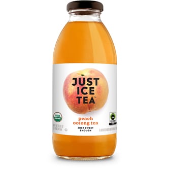 Just Ice Tea Peach Oolong Tea, Glass Bottle