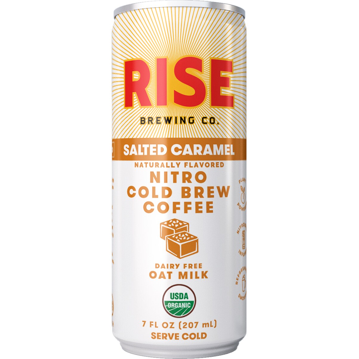 RISE Brewing Co. Nitro Cold Brew Coffee, Salted Caramel, Can