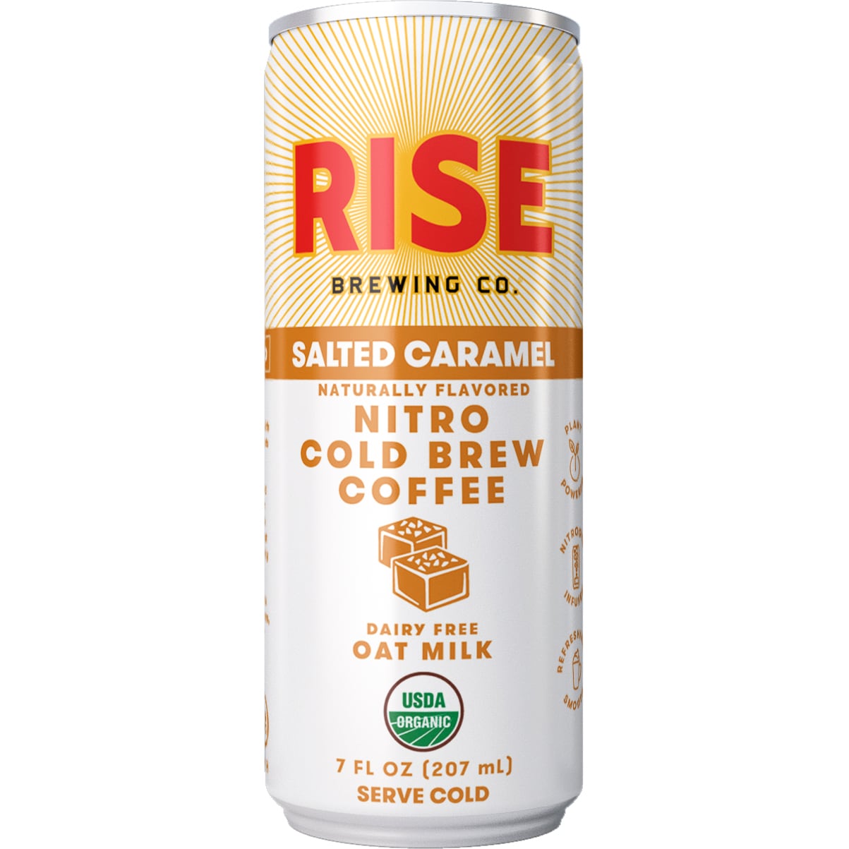 RISE Brewing Co. Nitro Cold Brew Coffee, Salted Caramel, Can
