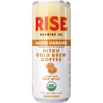 RISE Brewing Co. Nitro Cold Brew Coffee, Salted Caramel, Can