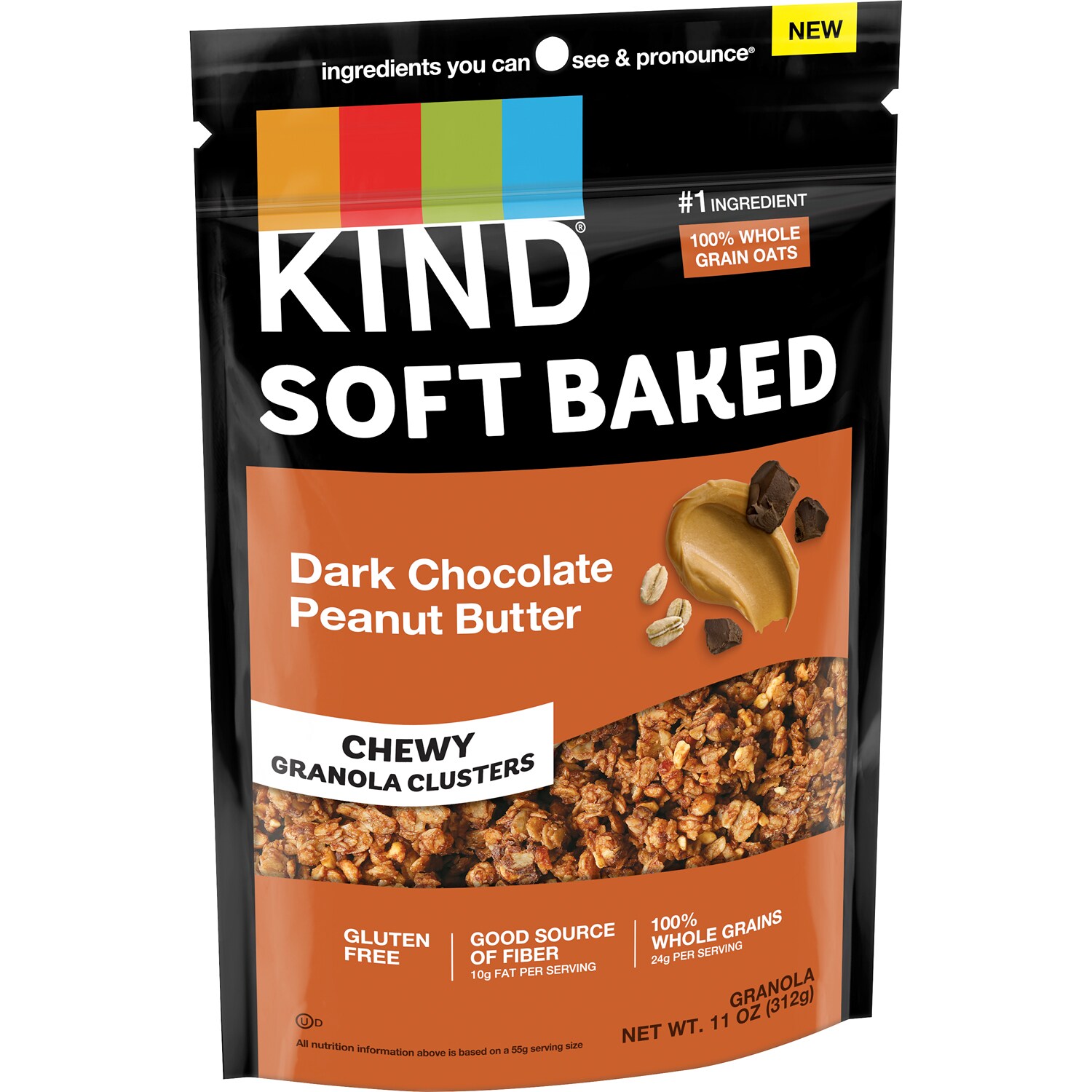KIND Soft Baked Granola Clusters, Dark Chocolate Peanut Butter