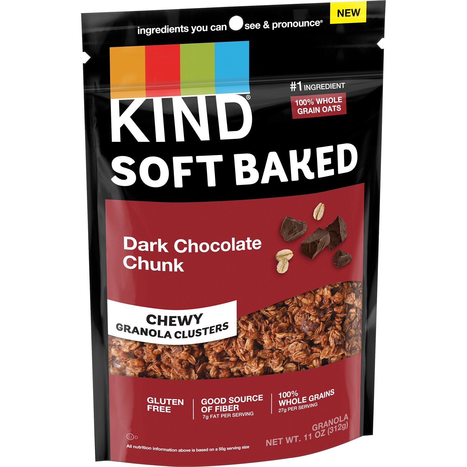 KIND Soft Baked Granola Clusters, Dark Chocolate Chunk