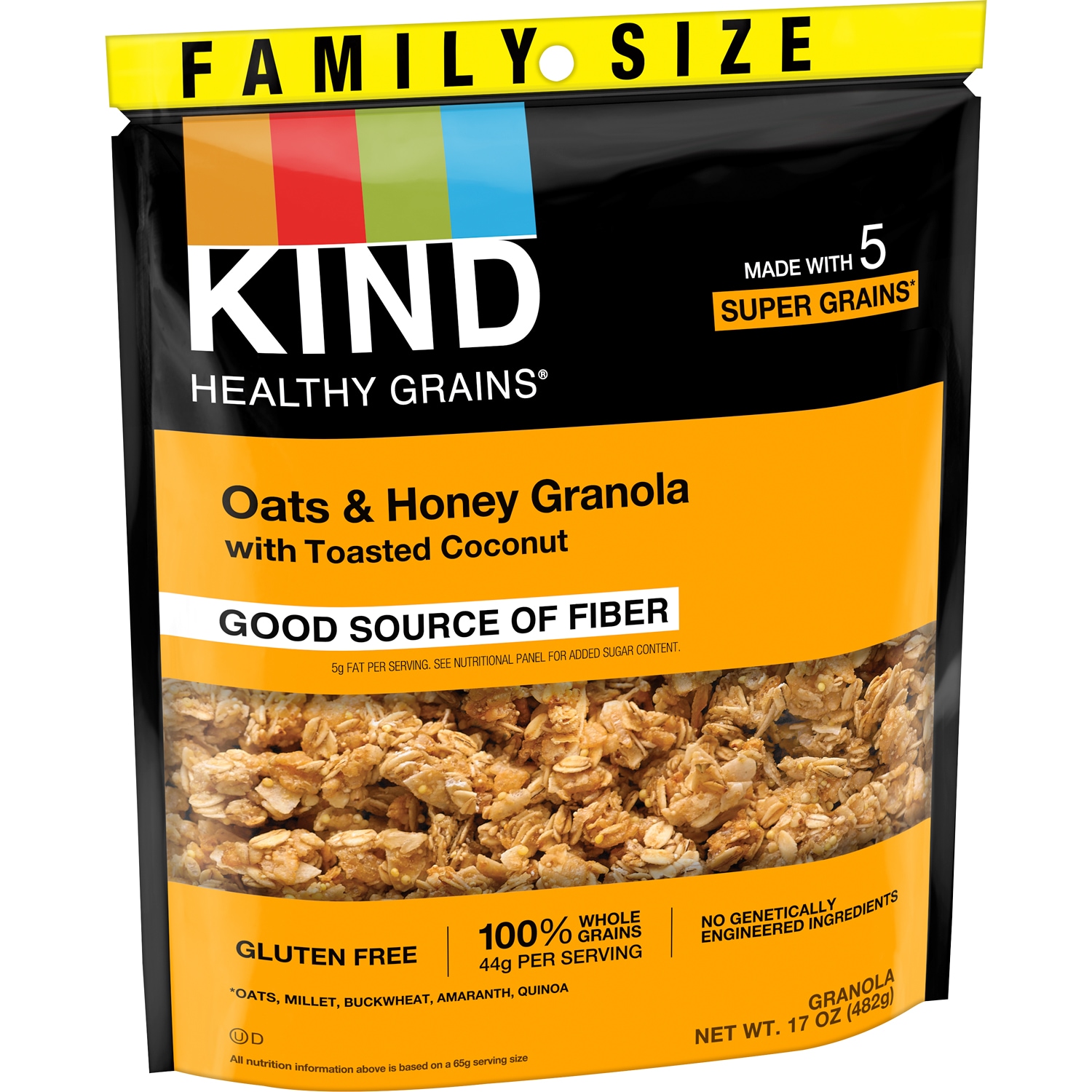 KIND Healthy Grains Granola, Oats & Honey with Toasted Coconut, Family Size
