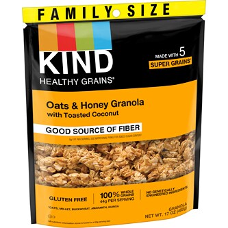 KIND Healthy Grains Granola, Oats & Honey with Toasted Coconut, Family Size