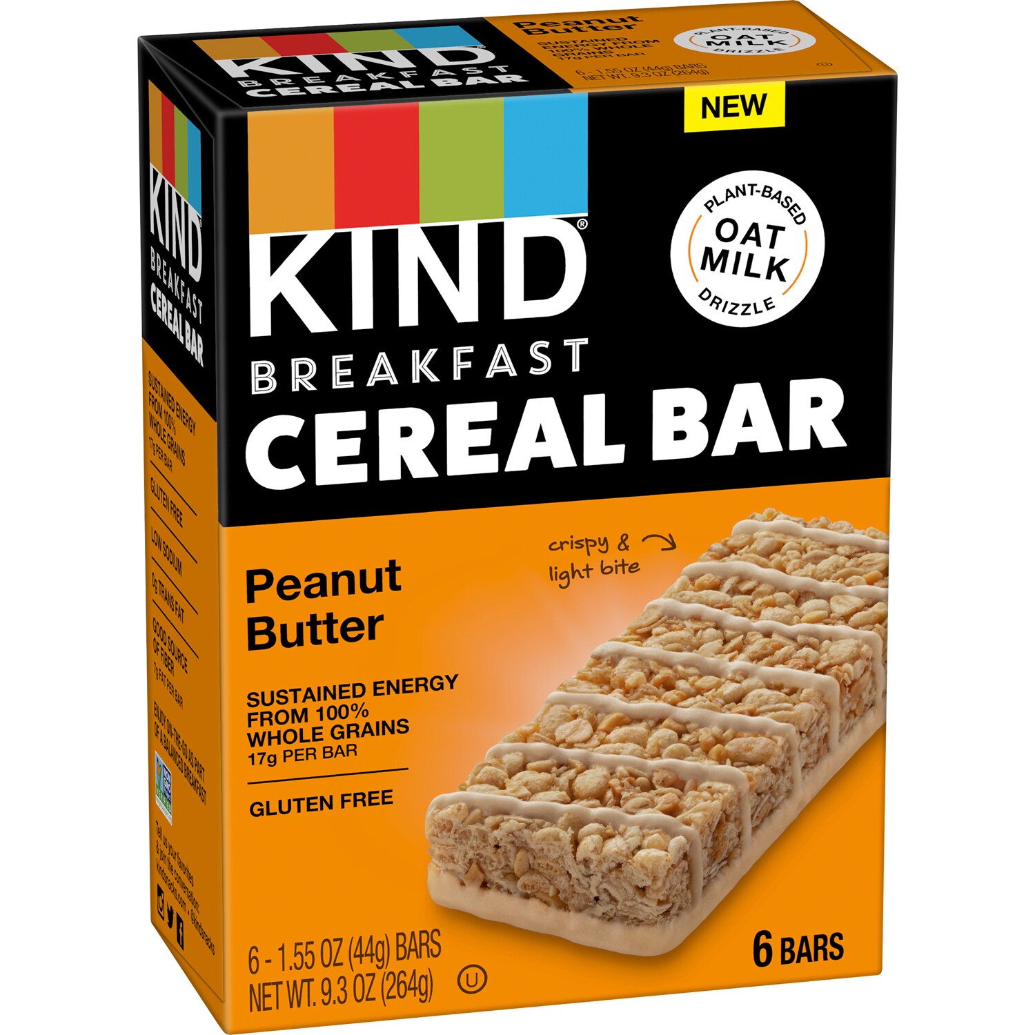 KIND Breakfast Cereal Bars, Peanut Butter