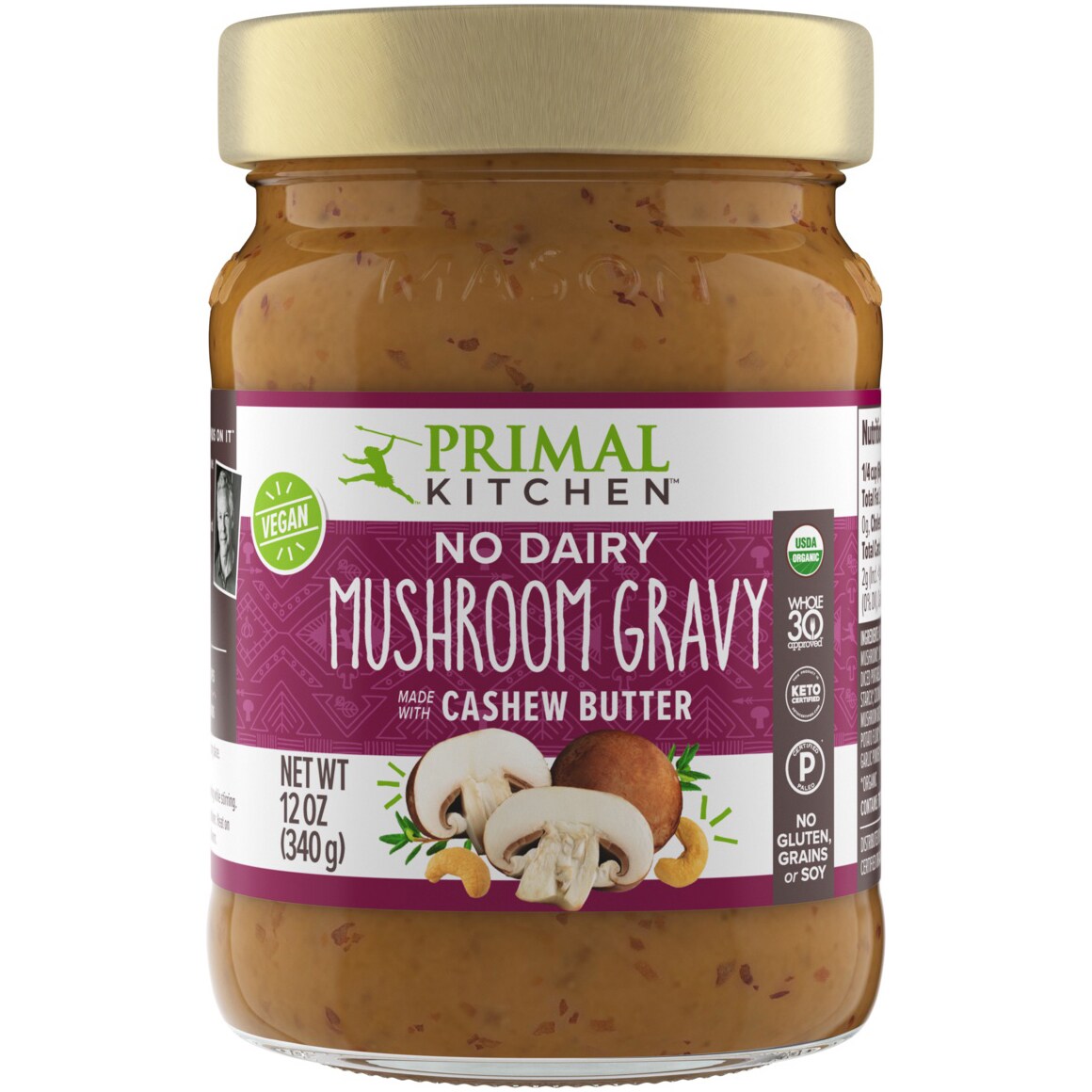 Primal Kitchen Organic No Dairy Mushroom Gravy with Cashew Butter