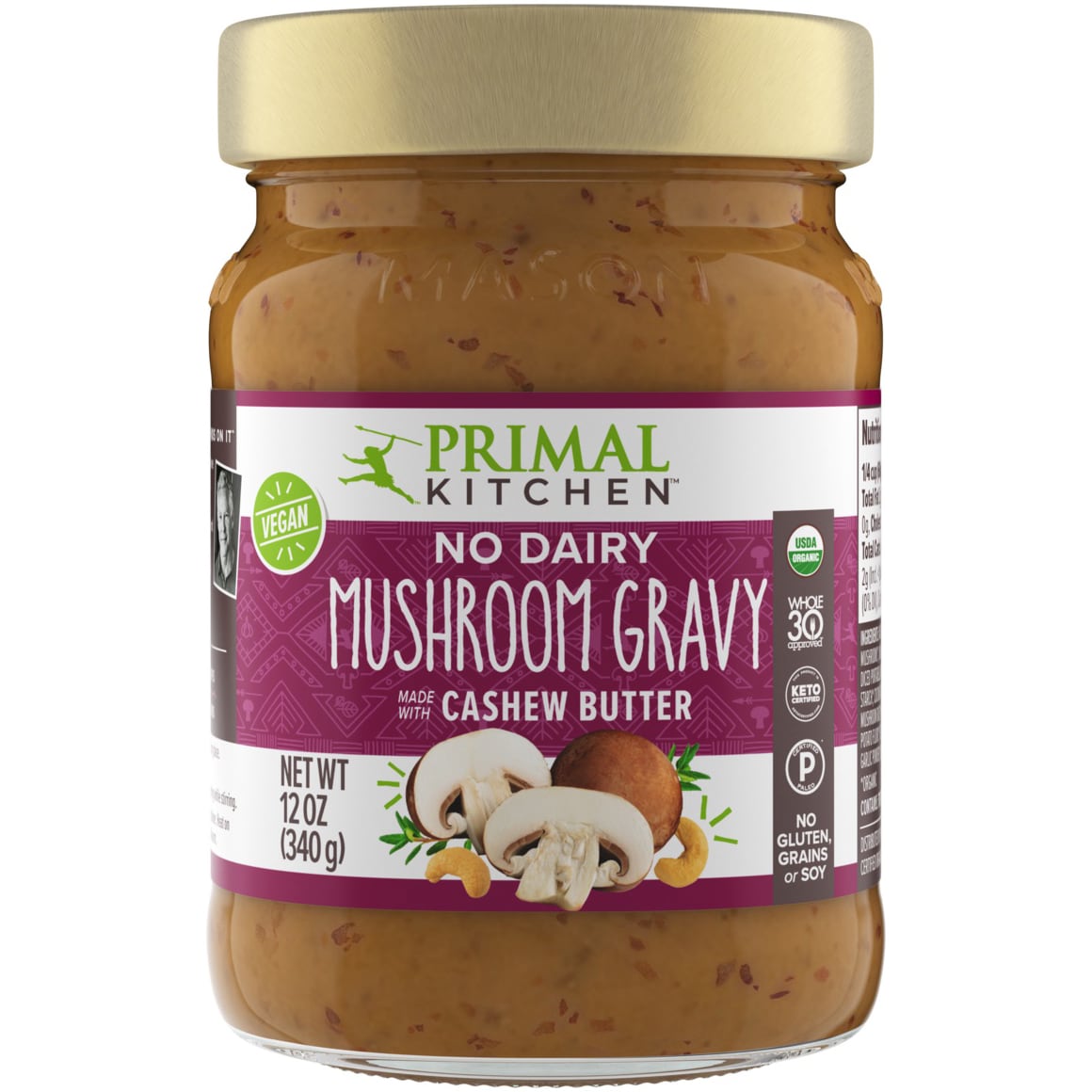 Primal Kitchen Organic No Dairy Mushroom Gravy with Cashew Butter
