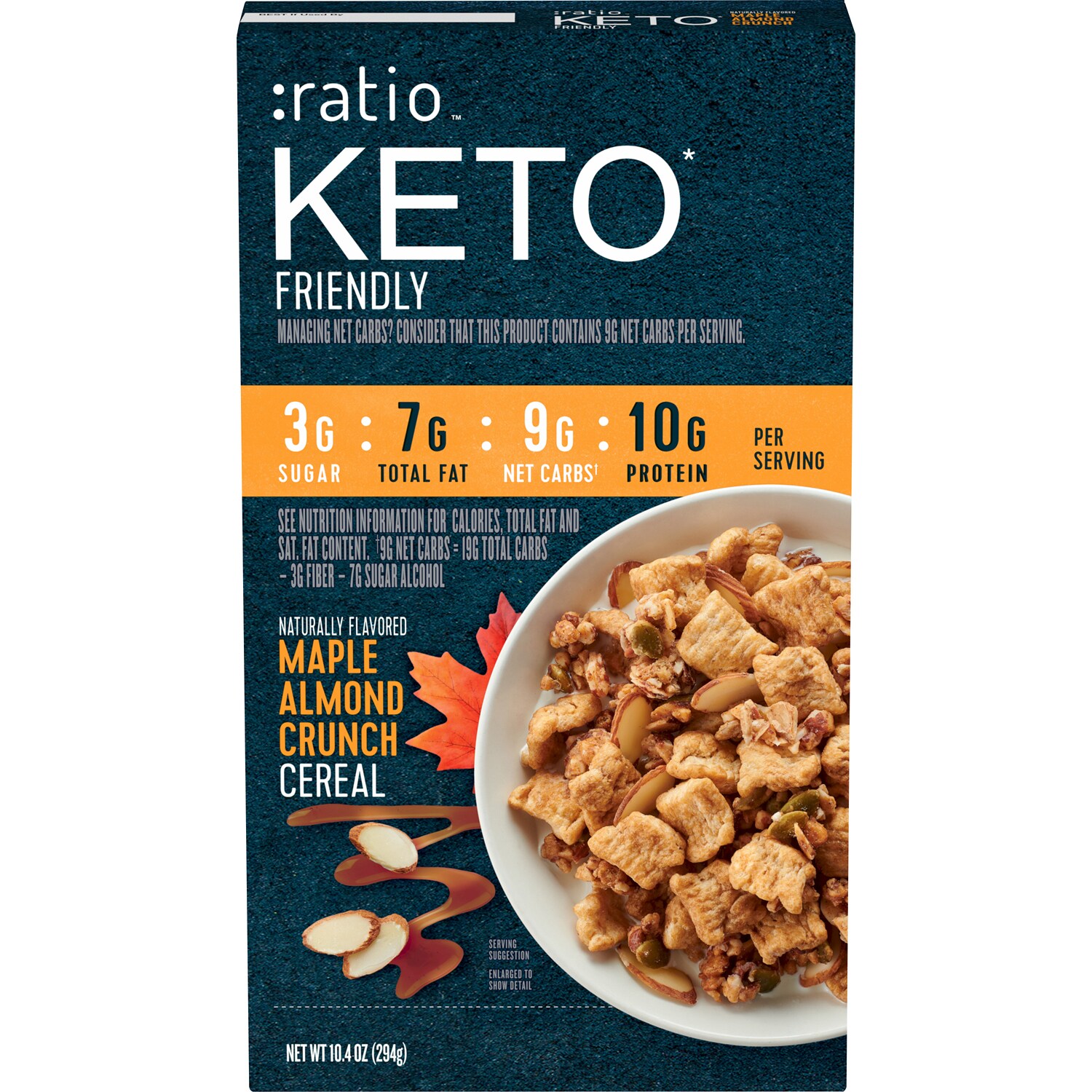 Ratio Keto Friendly Cereal, Maple Almond Crunch