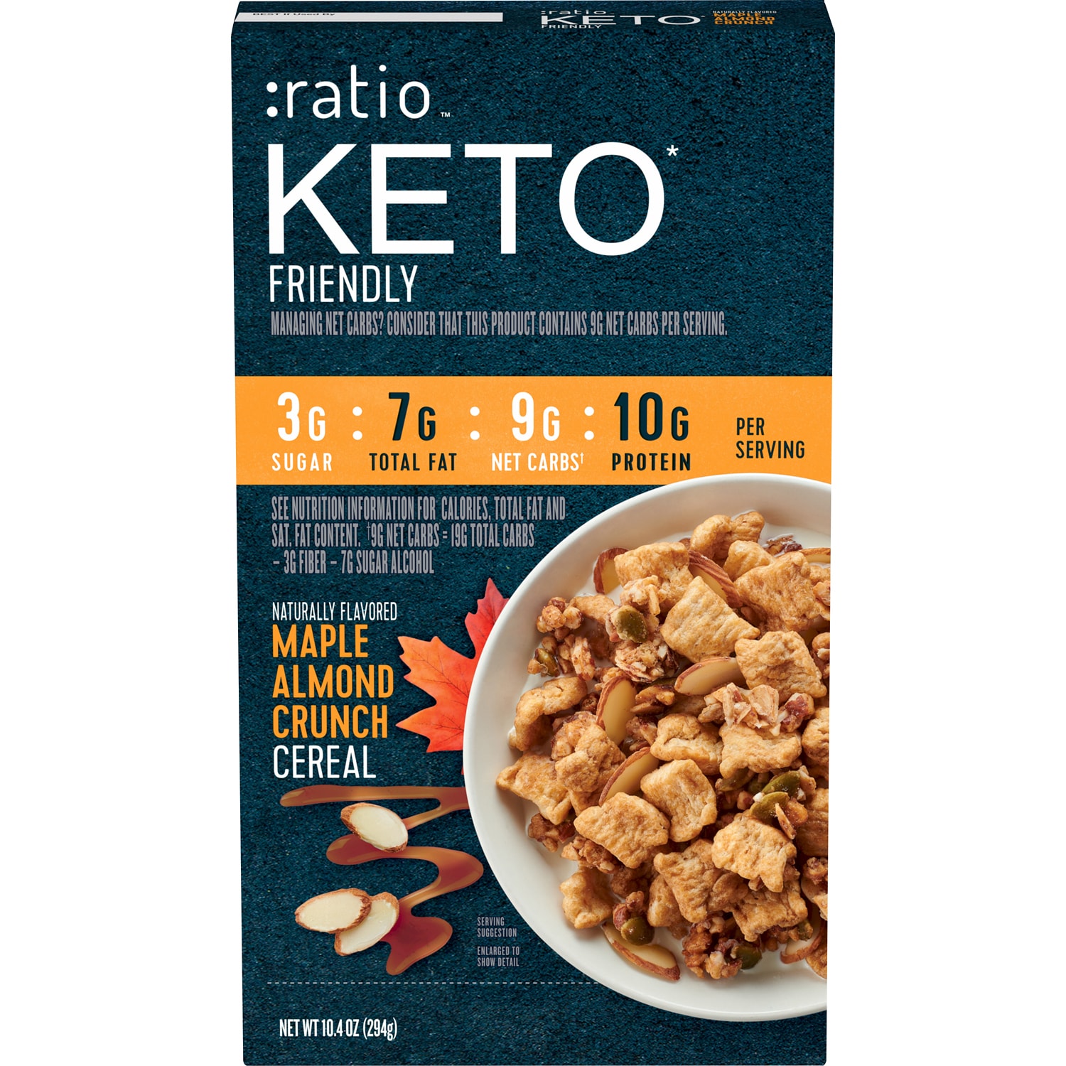 Ratio Keto Friendly Cereal, Maple Almond Crunch