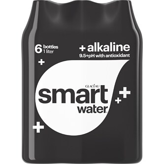 smartwater Electrolyte-Enhanced Alkaline Water with Antioxidant, Plastic Bottles