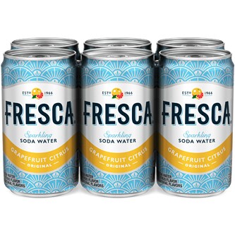 Fresca Sparkling Soda Water, Grapefruit Citrus, Cans           