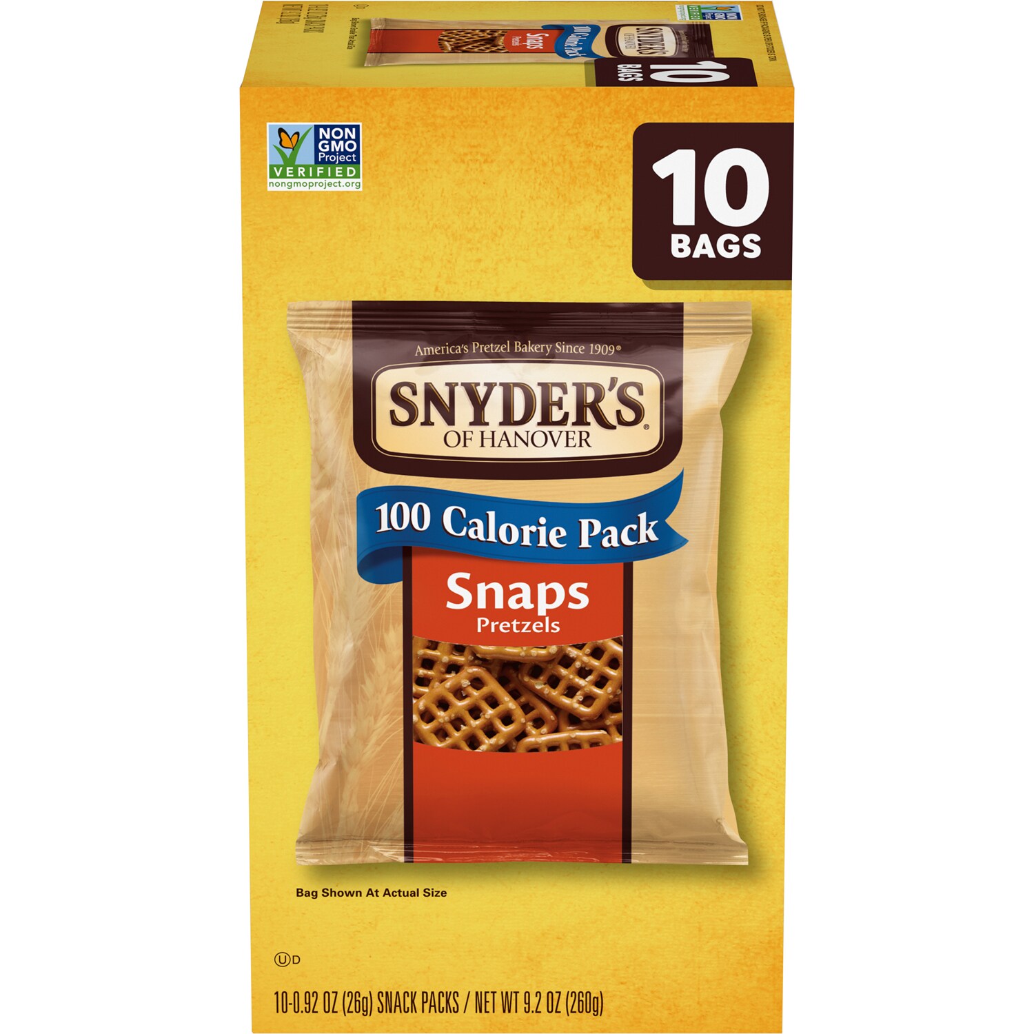 Snyder's of Hanover 100-Calorie Pretzel Packs, Snaps
