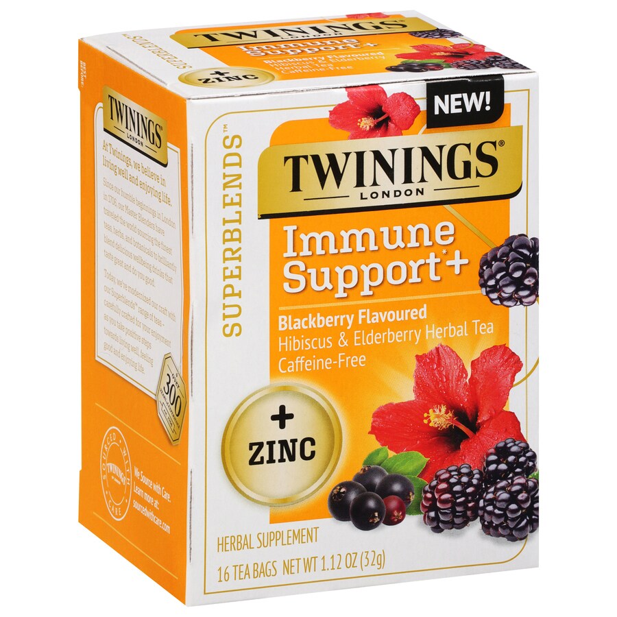 Twinings Superblends Immune Support+ Herbal Tea, Blackberry