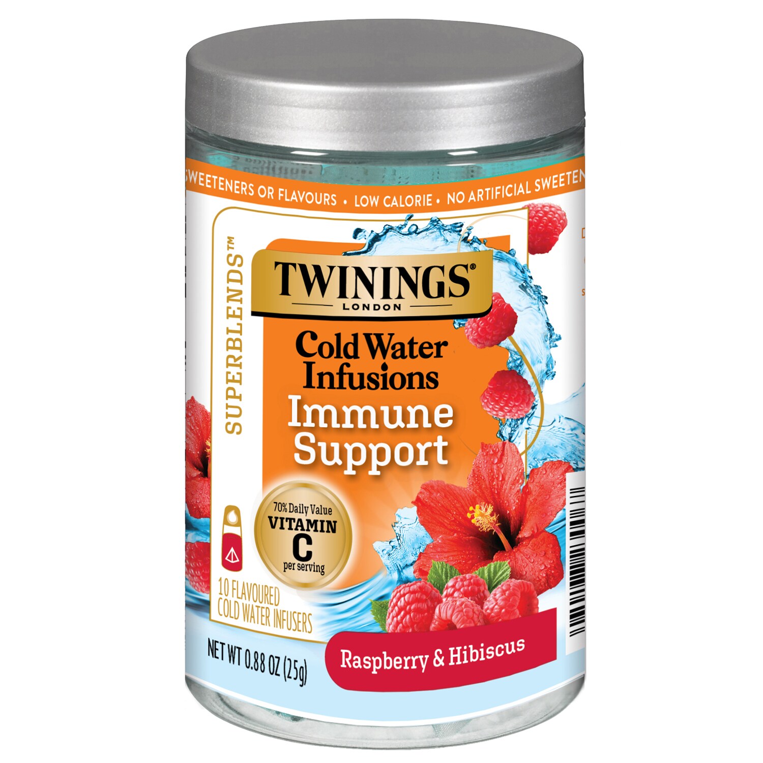 Twinings Superblends Cold Water Infusions Immune Support, Raspberry & Hibiscus