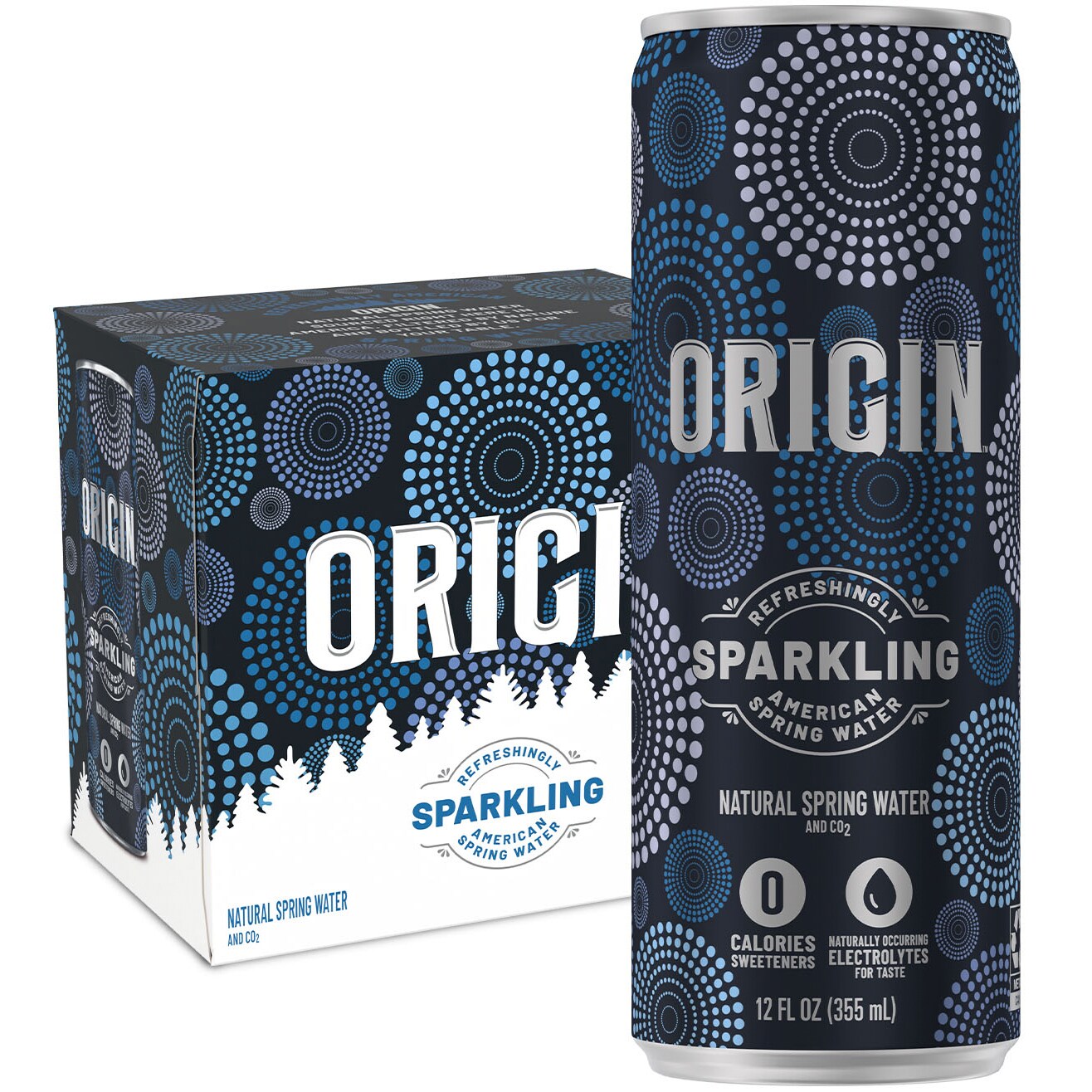 Origin Sparkling Spring Water, Cans