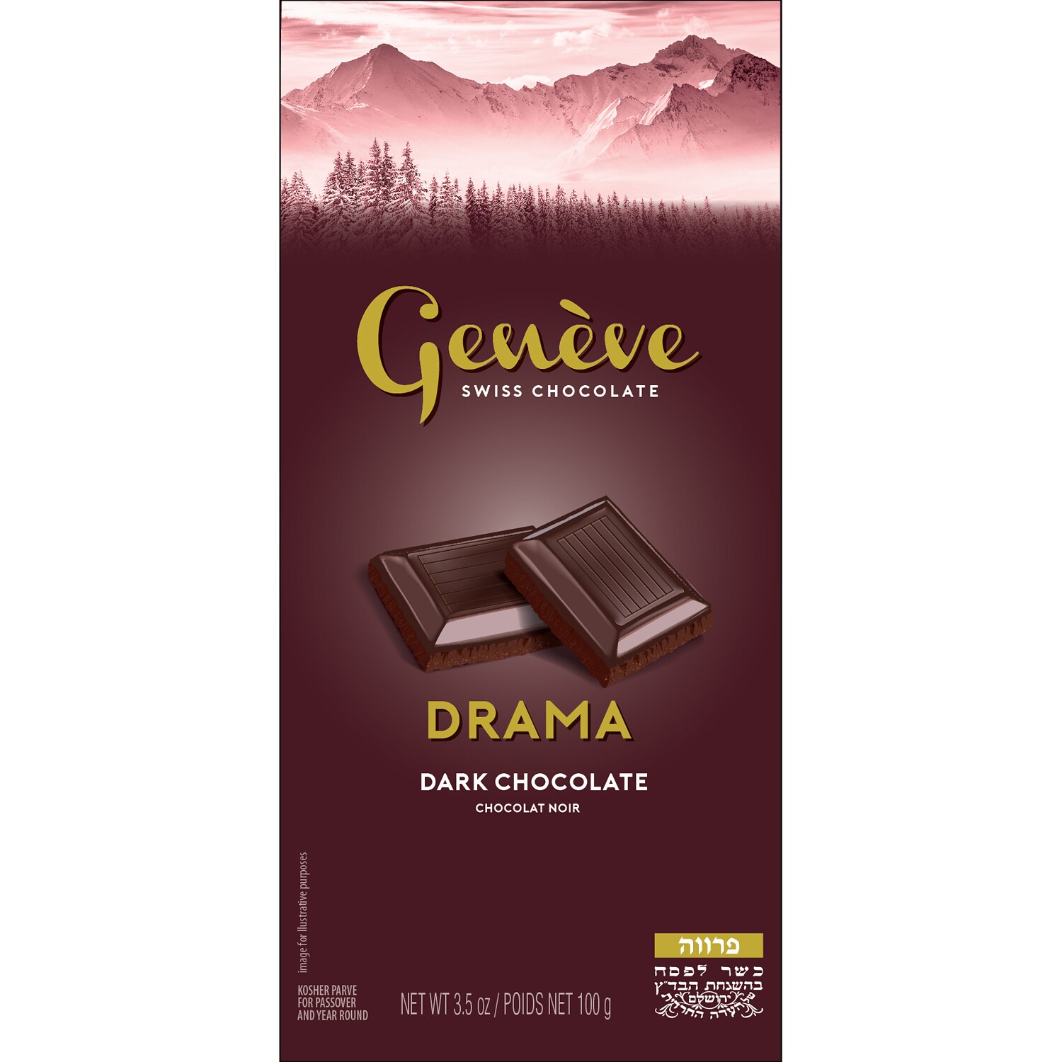 Genève Swiss Dark Chocolate Drama Bar