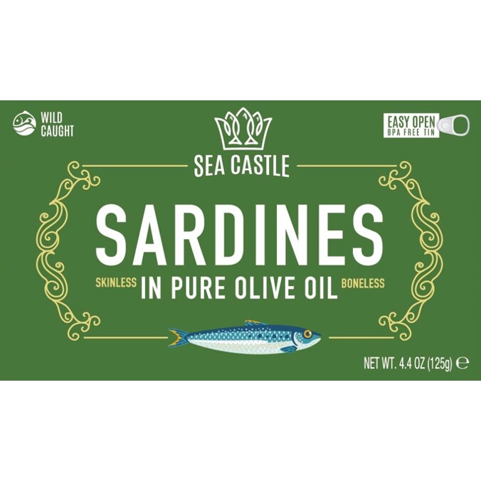 Sea Castle Skinless & Boneless Sardines in Olive Oil