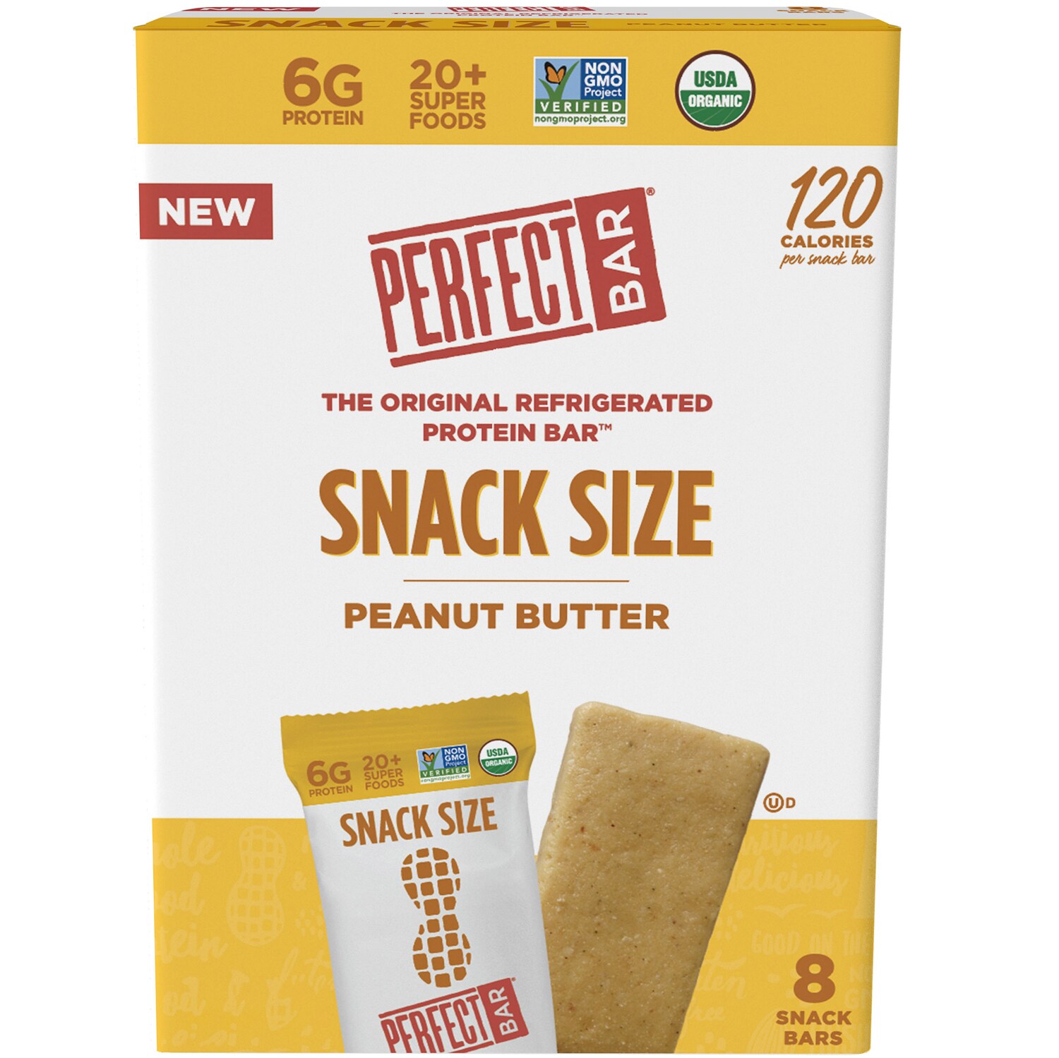 Perfect Bar Protein Bars, Peanut Butter, Snack Size