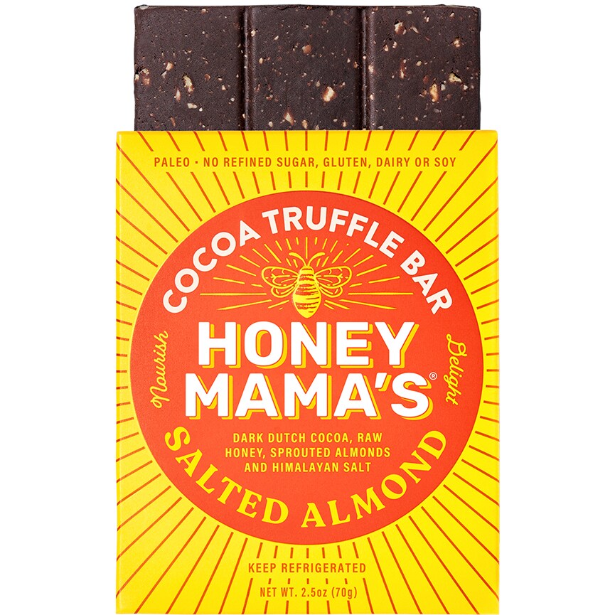 Honey Mama's Cocoa Truffle Bar, Salted Almond