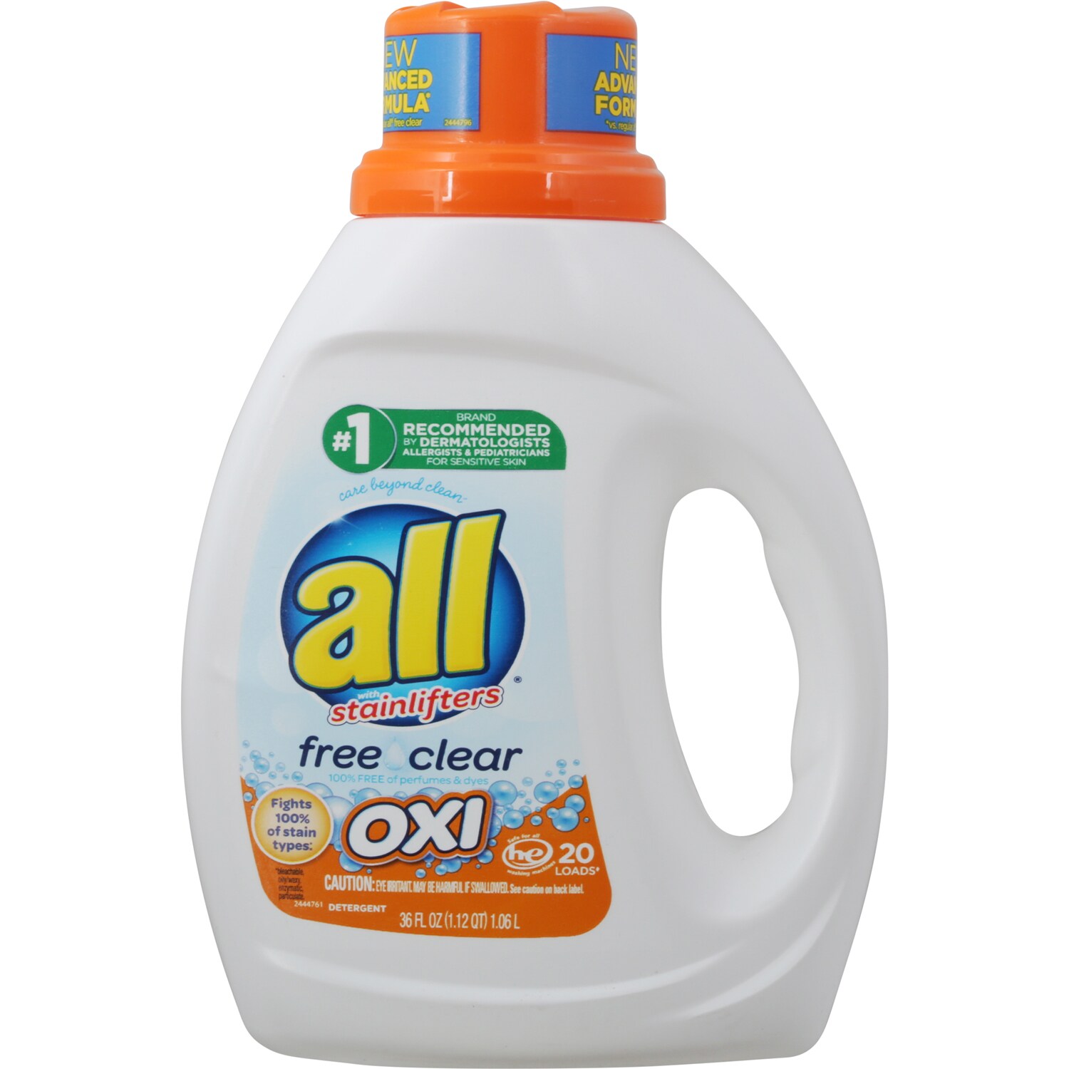 All Stainlifters Oxi Liquid Detergent, Free & Clear