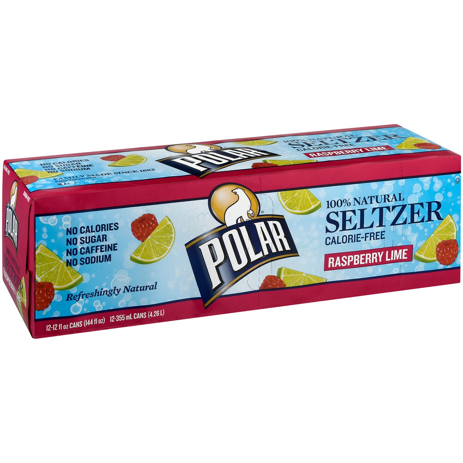 Polar Seltzer, Raspberry Lime, Cans