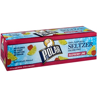 Polar Seltzer, Raspberry Lime, Cans