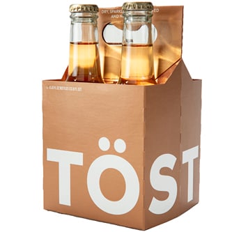 TÖST Non-Alcoholic Sparkling White Tea, Cranberry & Ginger, Glass Bottles 