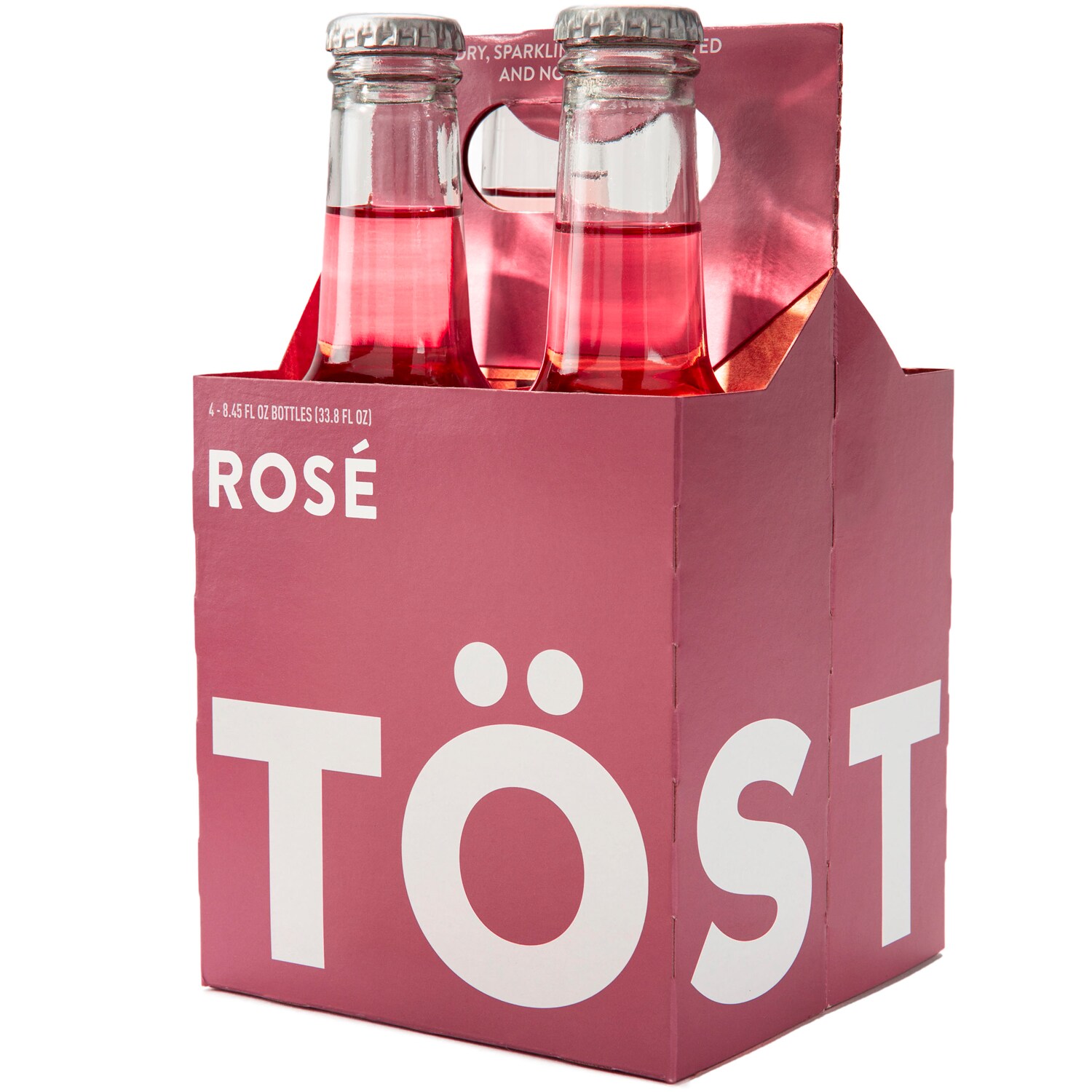 TÖST Non-Alcoholic Sparkling Rosé, White Tea, Ginger & Elderberry, Glass Bottles