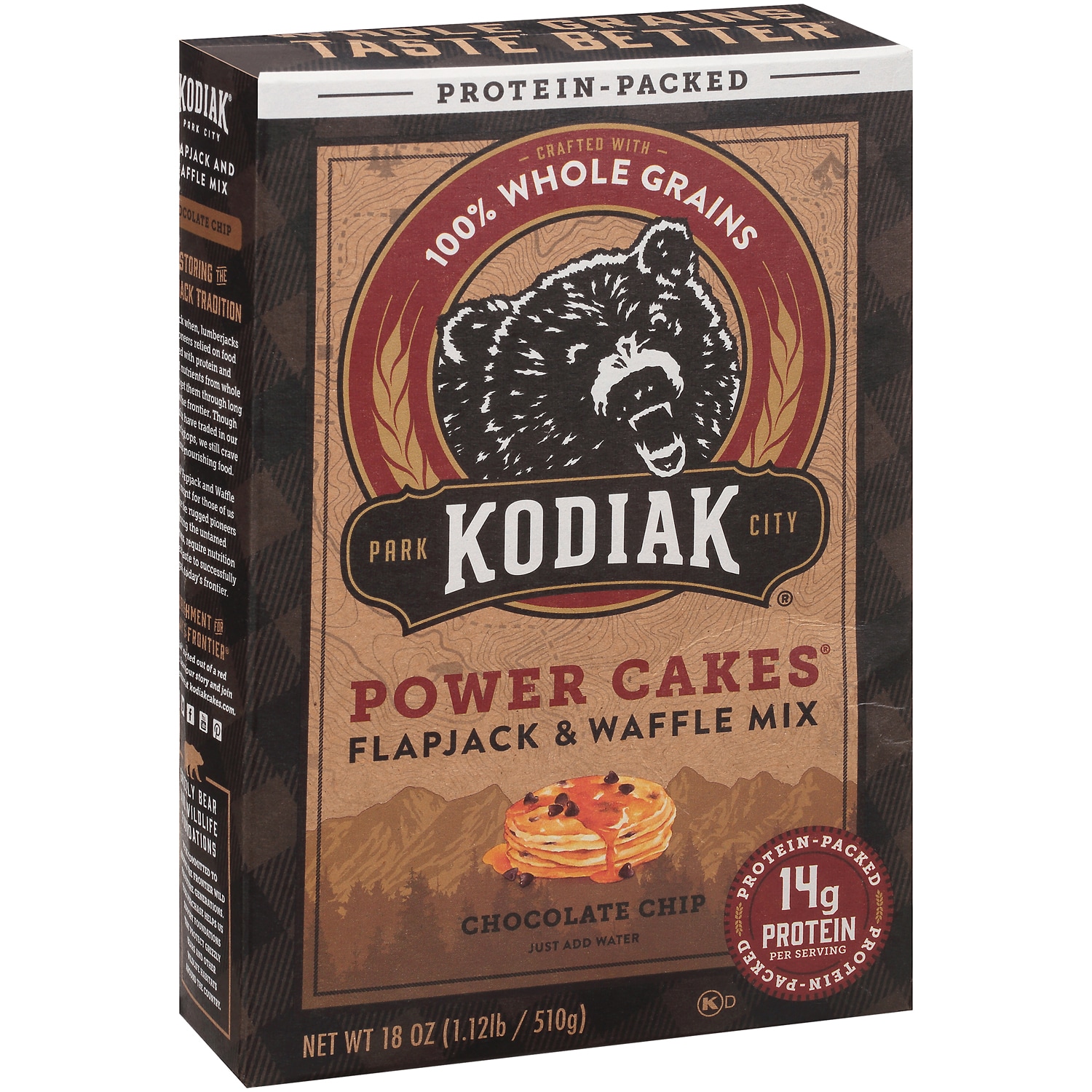 Kodiak Power Cakes Flapjack & Waffle Mix, Chocolate Chip