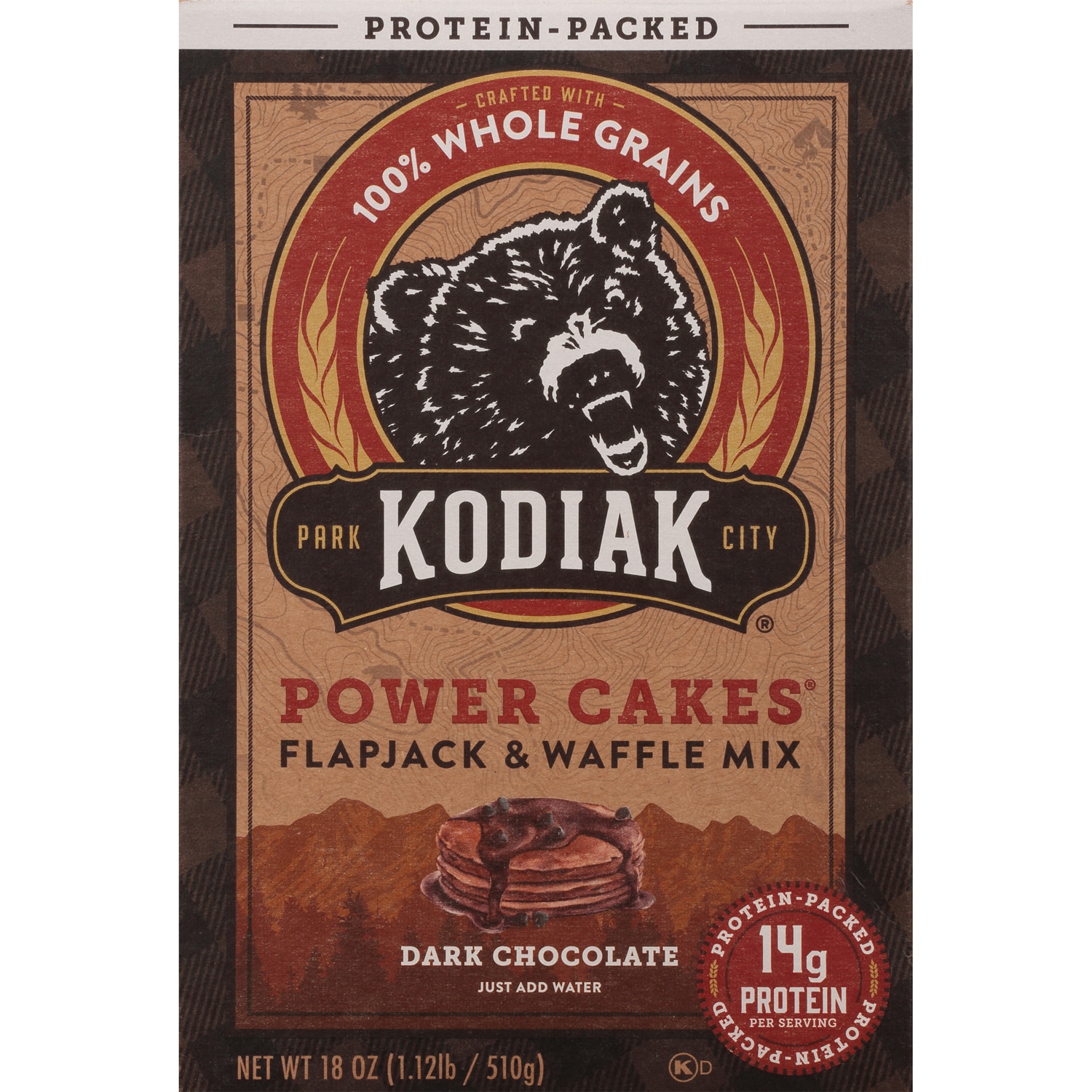 Kodiak Power Cakes Flapjack & Waffle Mix, Dark Chocolate