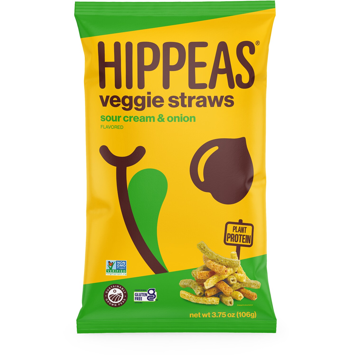 Hippeas Veggie Straws, Sour Cream & Onion