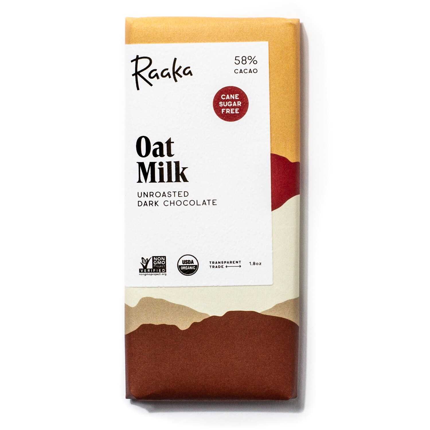 Raaka Organic Unroasted Dark Chocolate, Oat Milk