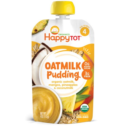 Happy Family Happy Tot Organic Oatmilk Pudding, Mango, Pineapple & Coconutmilk