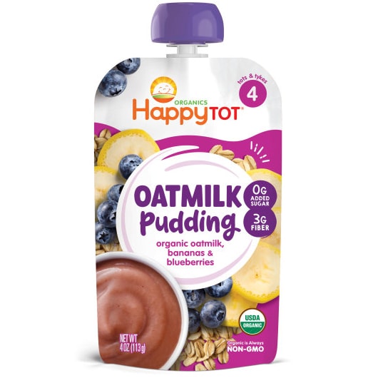 Happy Family Happy Tot Organic Oatmilk Pudding, Bananas & Blueberries