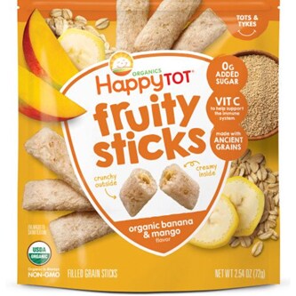 Happy Family Happy Tot Organic Fruity Sticks, Banana & Mango